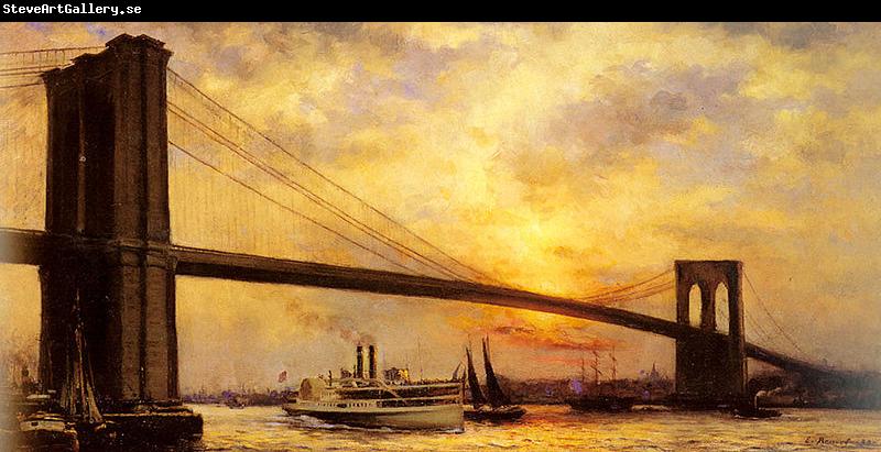 unknow artist View of the Brooklyn Bridge